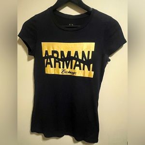 ARMANI EXCHANGE short sleeve round neck t-shirt.